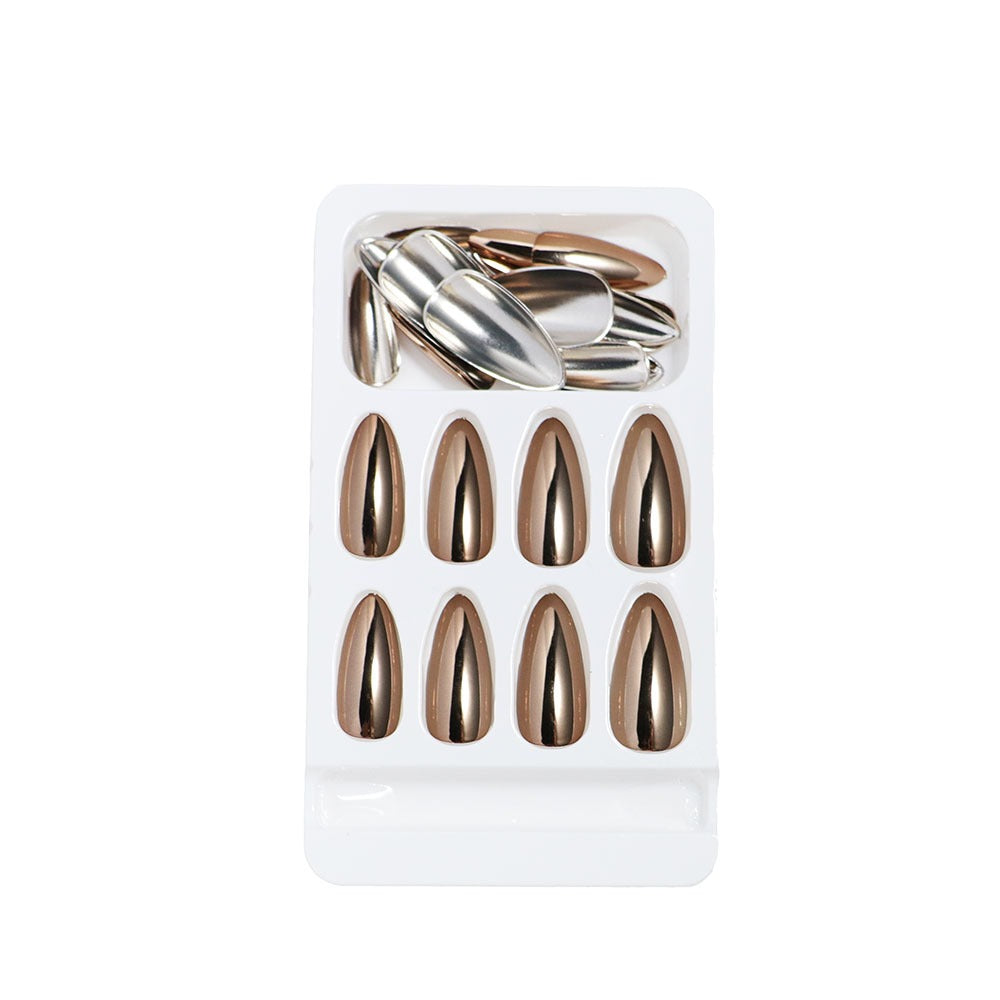 Electroplated Bronze Wearable Fake Nails