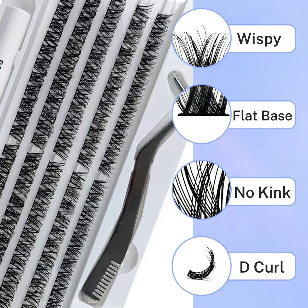 120 Cluster False Eyelashes – Natural DIY Lash Extensions