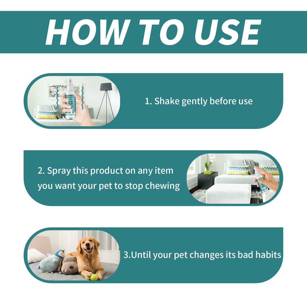 Pet Training Anti-Chew Deterrent Spray.