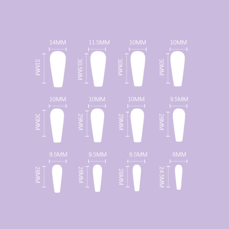 24pc French Ballet Press On Nails