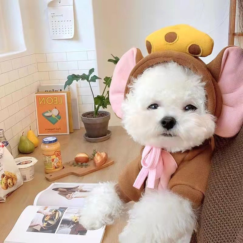 . Autumn Winter Pet Fleece Hoodie for Small Pets.