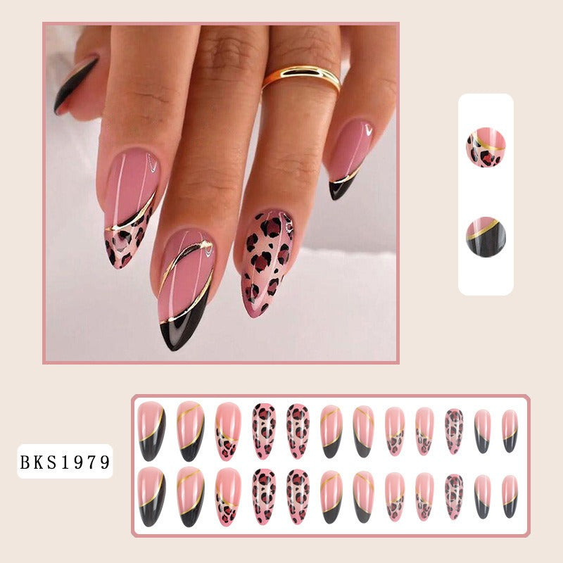 Almond Nail Art Hot Girl Wearable Nail Patch