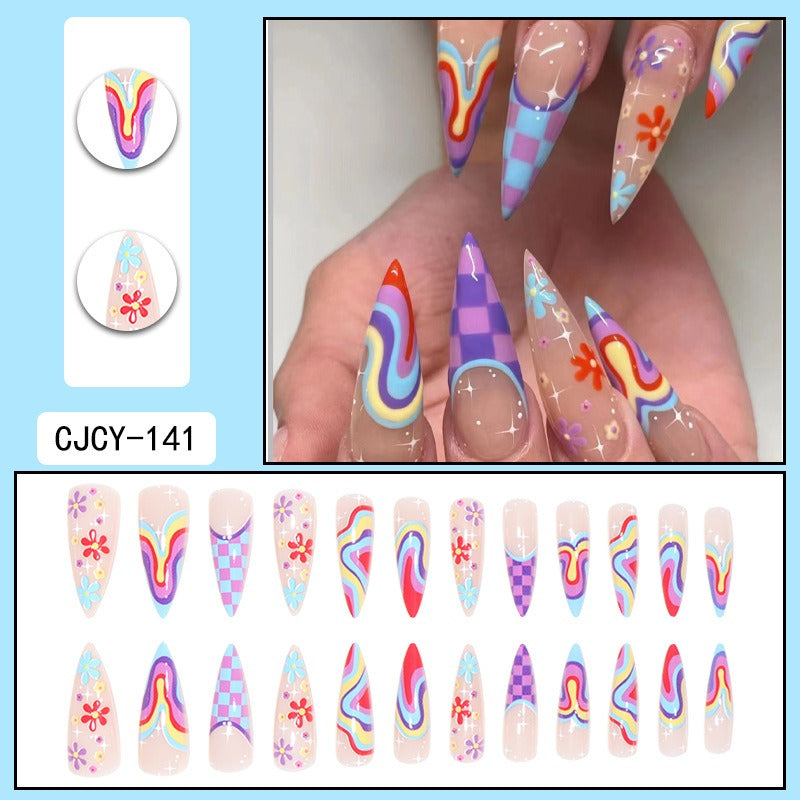 European & American Multicolor Wearable Fake Nails