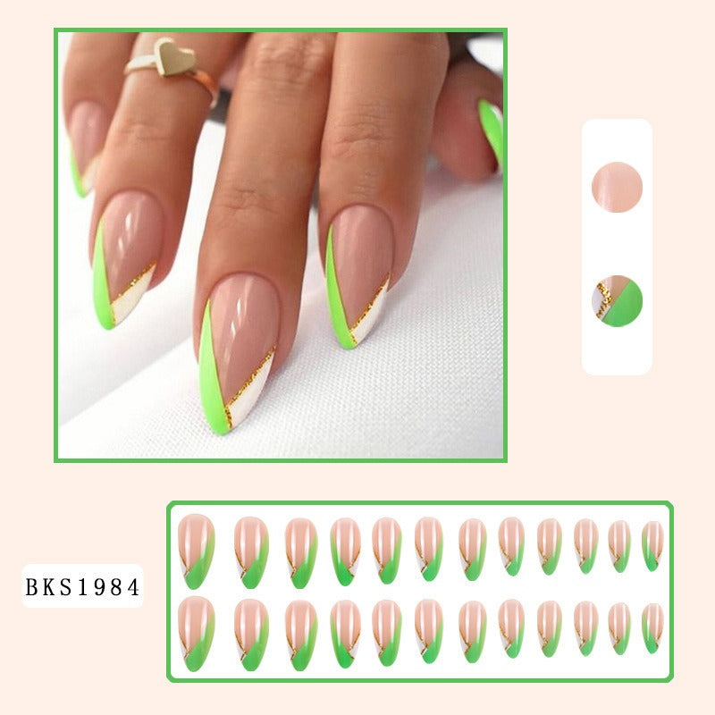 Almond Nail Art Hot Girl Wearable Nail Patch