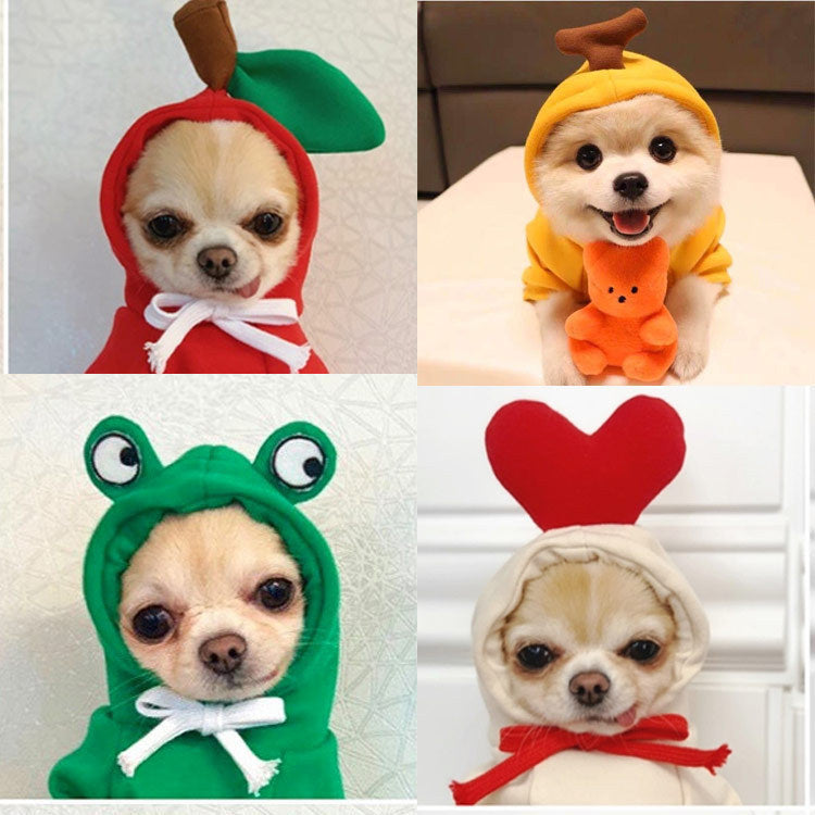 . Autumn Winter Pet Fleece Hoodie for Small Pets.