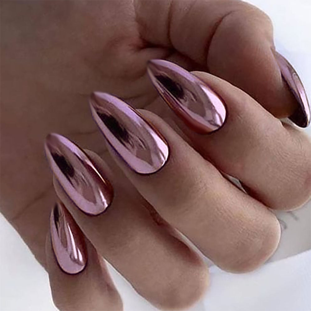Electroplated Bronze Wearable Fake Nails