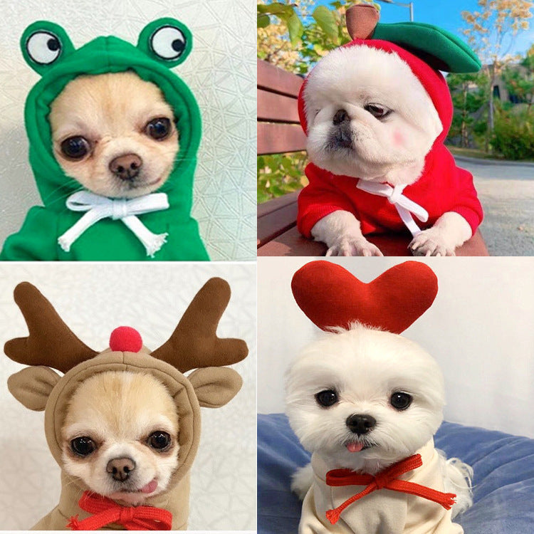 . Autumn Winter Pet Fleece Hoodie for Small Pets.