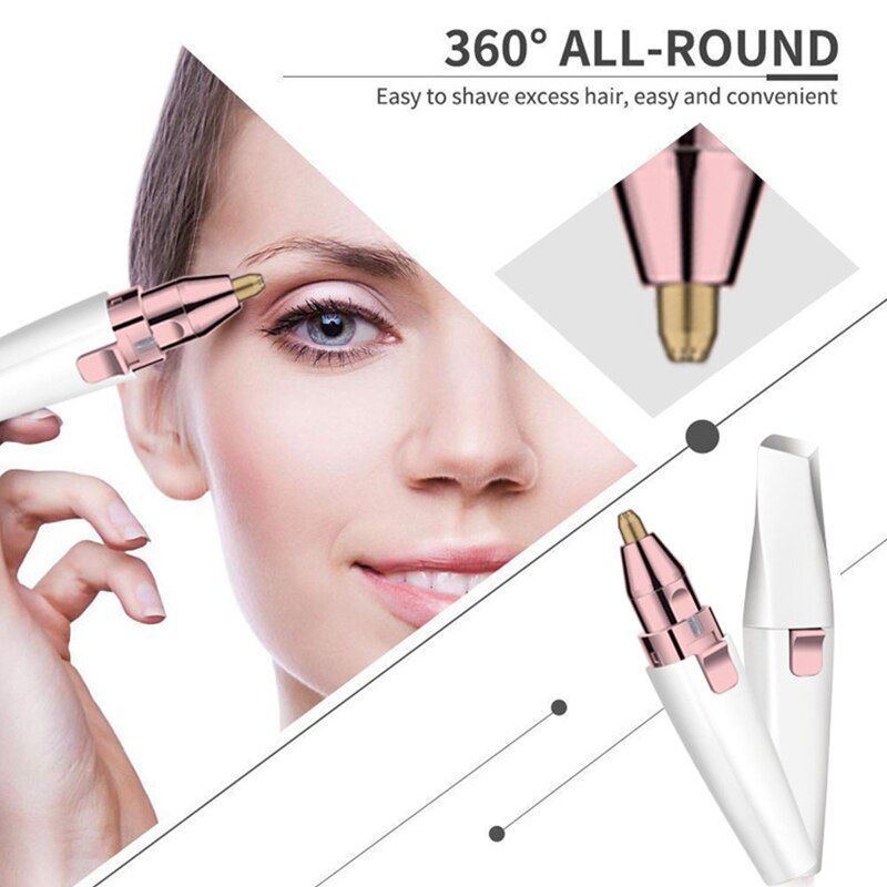 2-in-1 Professional Eyebrow Epilator & Hair Remover.