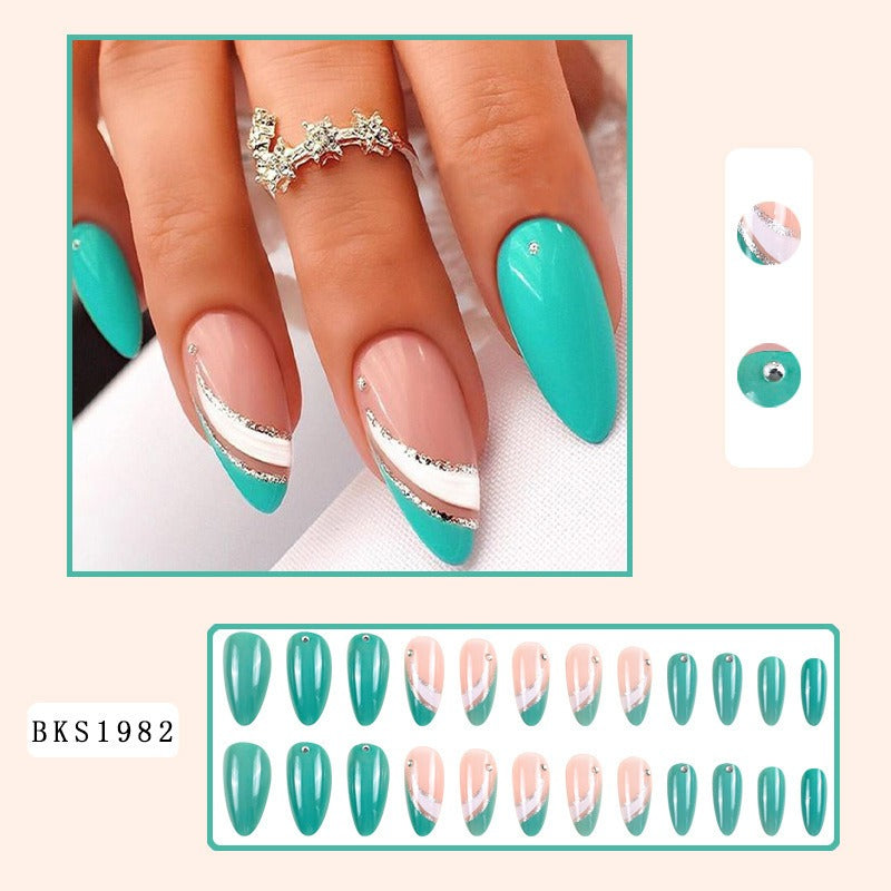 Almond Nail Art Hot Girl Wearable Nail Patch